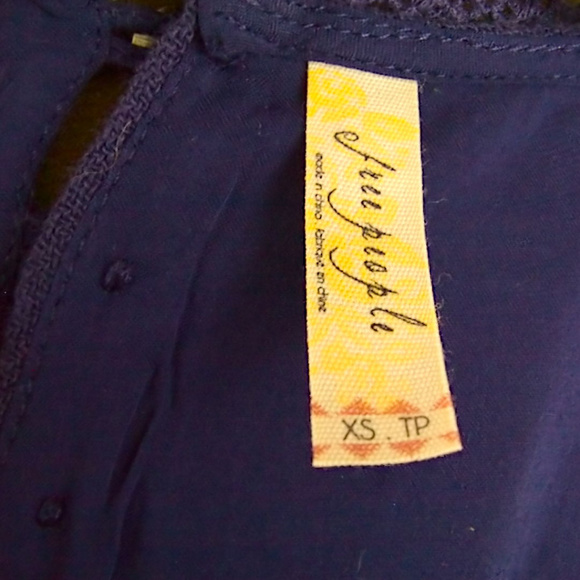 Free People Purple Mini Dress w/ lace front - Picture 8 of 8